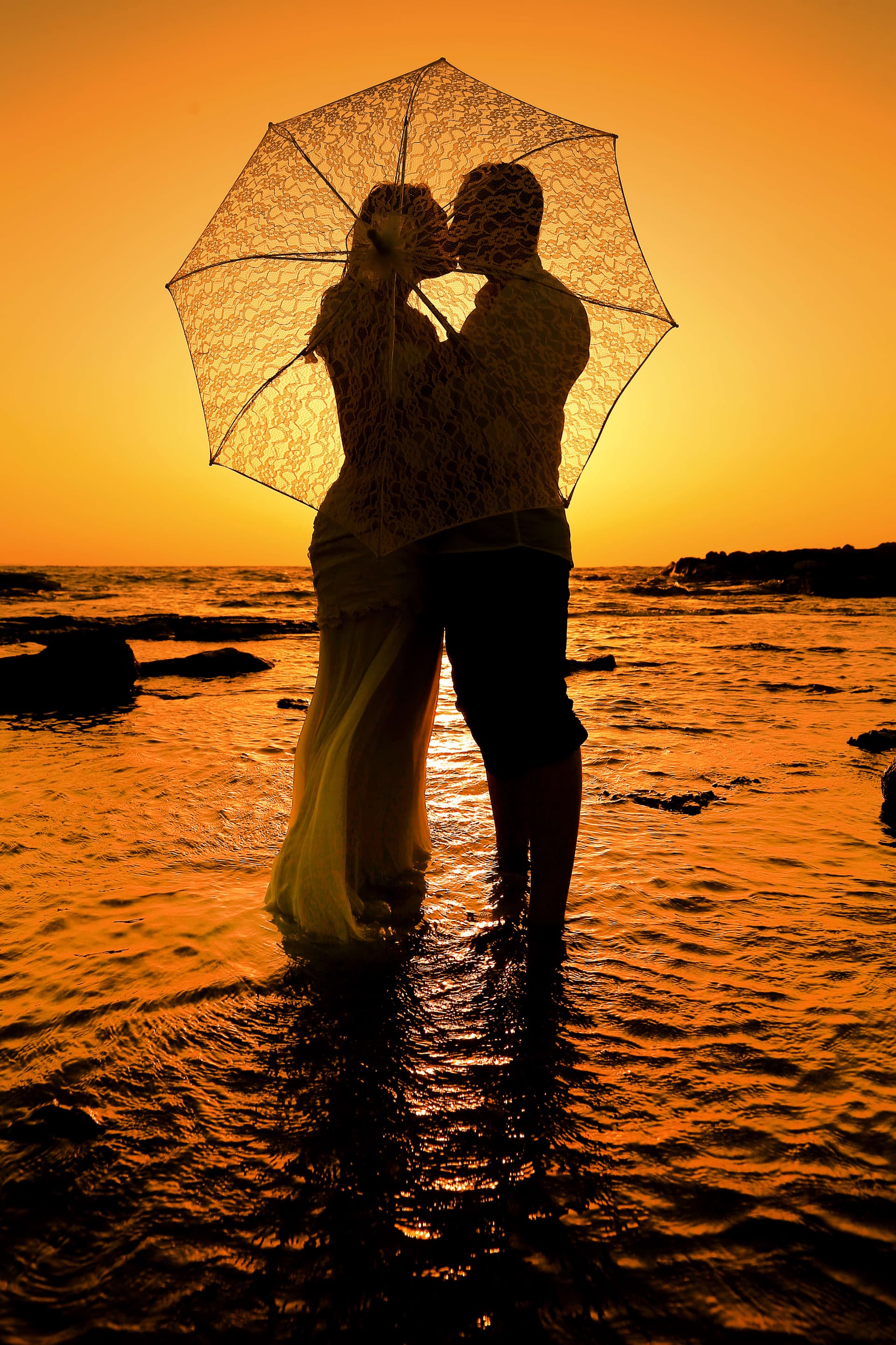 Tender romantic portrait love story session