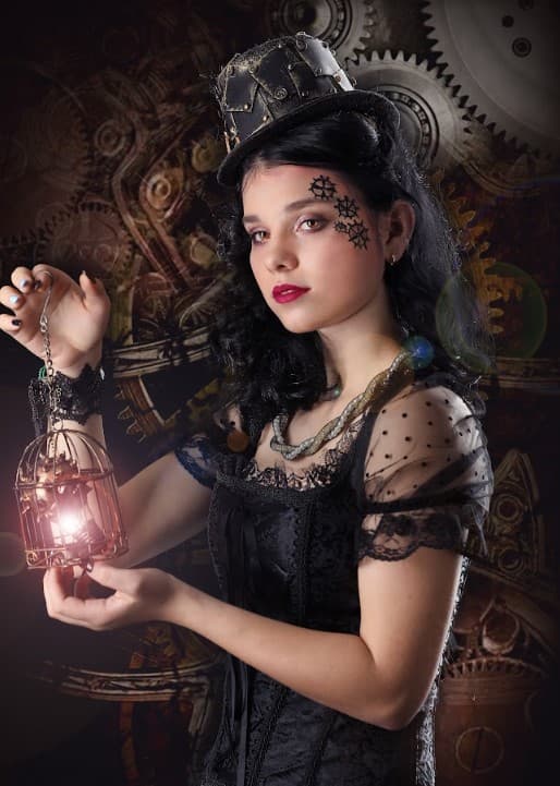 Creative studio portrait session